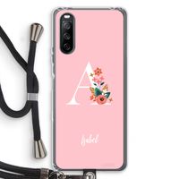 Pink Bouquet: Sony Sony Xperia 10 III Transparant Hoesje met koord