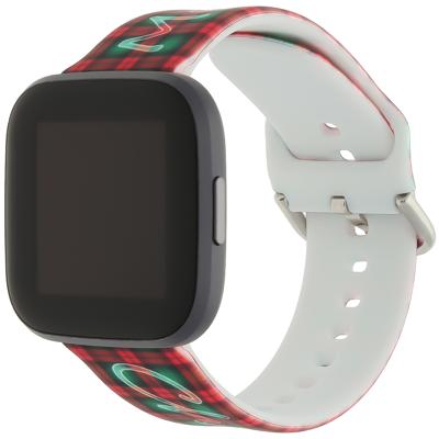 Fitbit Versa Print Sport Band - Kerst Geruiten Fitbit Versa Print Sport Band - Kerst Geruiten