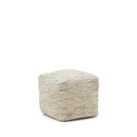 Kave Home Poef 'Selise' Jute, 40 x 40cm