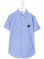 Comme Des Garçons Play Kids chemise à rayures - Bleu - thumbnail