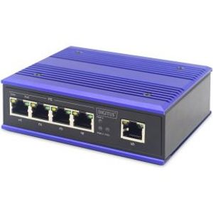 ASSMANN Electronic DN-650107 netwerk-switch Fast Ethernet (10/100) Power over Ethernet (PoE) Zwart, Blauw