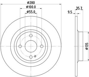 Remschijf PRO 8DD355133141