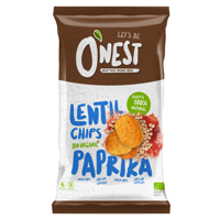 O&apos;nest Lentil Chips Paprika (75 gram)