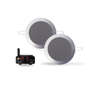 Bluetooth Music Center Aquasound + Twist Speakerset 50 Watt / BT4.0 / AUTO-AUX Mat Chroom Aquasound