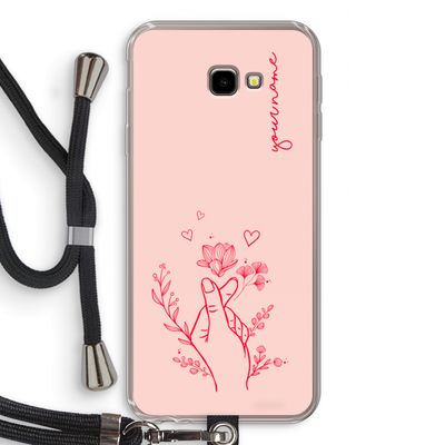 Giving Flowers: Samsung Galaxy J4 Plus Transparant Hoesje met koord