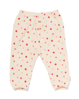 HEMA Newborn broek ajour hartjes ecru (ecru)