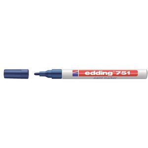 Viltstift edding 751 lakmarker rond blauw 1-2mm