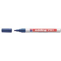 Viltstift edding 751 lakmarker rond blauw 1-2mm - thumbnail