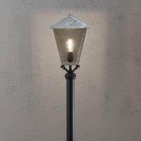 KonstSmide Landelijke tuinlamp Benu 128cm zwart met zinkgrijs 436-320