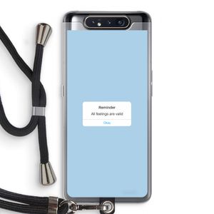 Reminder: Samsung Galaxy A80 Transparant Hoesje met koord