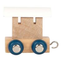 Small Foot - houten lettertrein polar - wagon wit