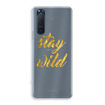 Stay wild: Sony Xperia 5 II Transparant Hoesje