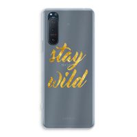 Stay wild: Sony Xperia 5 II Transparant Hoesje