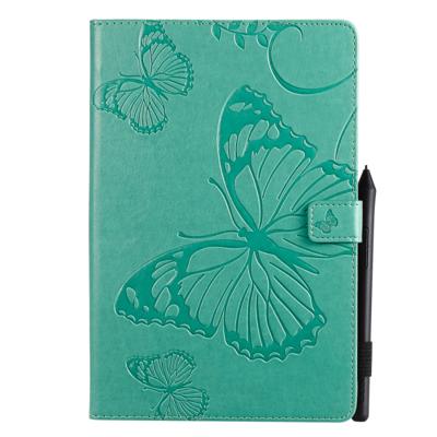 Voor Galaxy tab S5e gedrukt afdrukken Butterfly patroon horizontale Flip PU lederen draagtas met houder & kaartsleuven & portemonnee & pen sleuf (groe