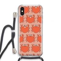 Krab: iPhone XS Transparant Hoesje met koord