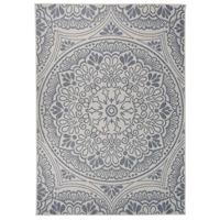 VidaXL Buitenkleed met patroon platgeweven 120x170 cm blauw