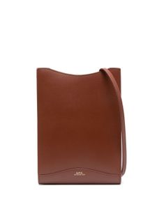 A.P.C. sac Jamie en cuir à logo - Marron