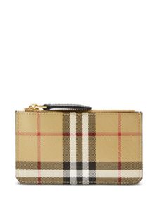 Burberry portefeuille zippé à motif Vintage Check - Tons neutres