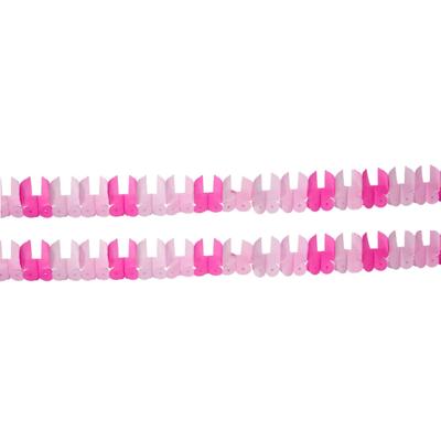 Slinger - Set van 2x stuks - papier - 6M - roze - baby geboorte meisje - wiegjes - feestversiering