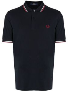 Fred Perry polo en coton à bordures contrastées - Bleu