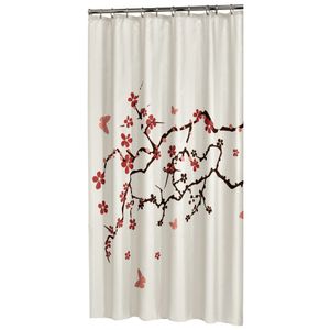 Sealskin Blossom Douchegordijn 180x200 cm Polyester Rood