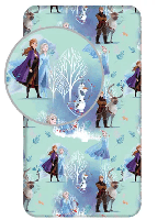 Frozen Hoeslaken Eenpersoons - 90 x 200 cm - Katoen - thumbnail