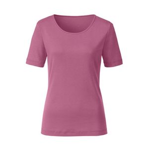 T-shirt van bio-katoen, azalea Maat: 36/38