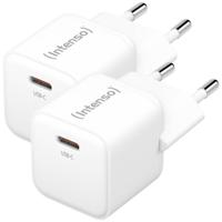 Intenso W30C GaN USB-oplader 30 W Binnen Uitgangsstroom (max.) 3 A Aantal uitgangen: 1 x USB-C GaN, USB Power Delivery (USB-PD)