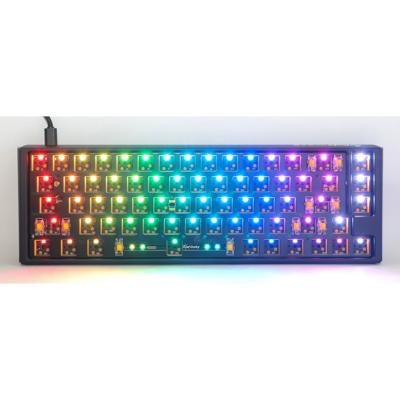 Ducky one 3 sf ansi layout barebone, toetsenbord (zwart/zwart, us lay-out, 65%, rgb leds, hot swap, barebone)