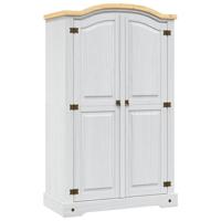 Kledingkast met 2 deuren Mexicaans grenenhout Corona-stijl wit