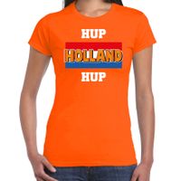 Oranje t-shirt hup Holland hup voor dames - Holland / Nederland supporter shirt EK/ WK