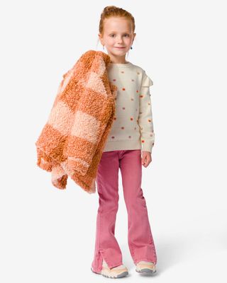 HEMA Kinder Trui Gebreid Met Ruffles En Noppen Gebroken Wit (gebroken wit)