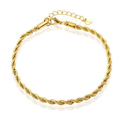 LGT JWLS Enkelband Rope Goudkleurig - 4mm