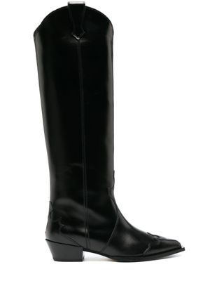 Aeyde bottes à bout pointu 50 mm - Noir