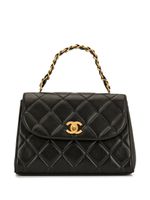 CHANEL Pre-Owned sac à main matelassé à logo - Noir - thumbnail