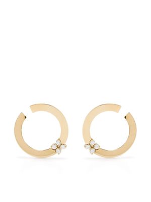 Roberto Coin boucles d'oreilles Love in Verona en or 18ct ornées de diamants