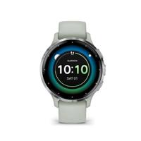 Connected GPS-horloge - GARMIN - Venu 3S - 30,4 mm (1,2) - Zilverkleurig staal, saliegroene kast en saliegroene siliconen band
