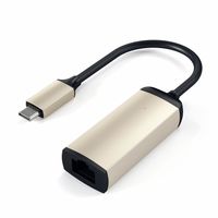 Satechi USB-C naar Ethernet Adapter goud - ST-TCENG