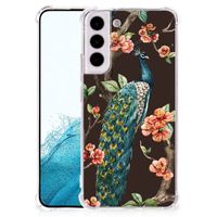 Samsung Galaxy S22 Plus Case Anti-shock Pauw met Bloemen - thumbnail