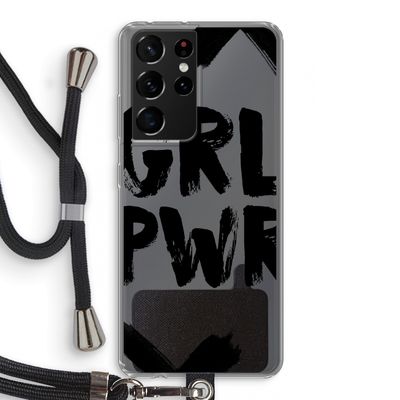 Girl Power #2: Samsung Galaxy S21 Ultra Transparant Hoesje met koord