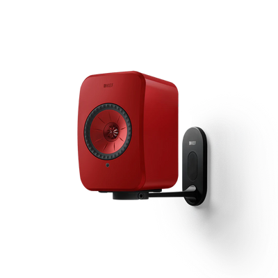 KEF Combi Deal LSX II Wireless Stereo Speakers + B1 Wall Bracket - Rood/Zwart