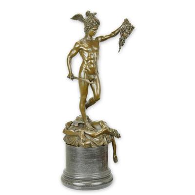 A BRONZE SCULPTURE OF PERSEUS WITH THE HEAD OF MEDUSA