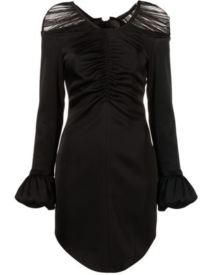 V:PM ATELIER robe courte Tilly à effet de transparence - Noir