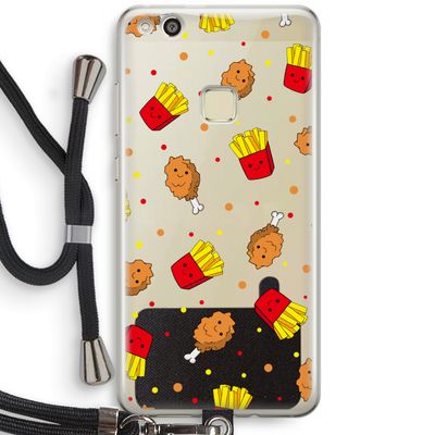 Chicken 'n Fries: Huawei Ascend P10 Lite Transparant Hoesje met koord
