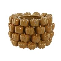 Vaas Home ESPRIT Geel Mosterd Keramisch Keramiek Tropisch 30 x 30 x 20 cm