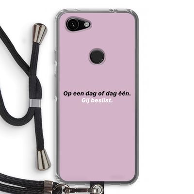 gij beslist: Pixel 3a Transparant Hoesje met koord