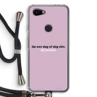 gij beslist: Pixel 3a Transparant Hoesje met koord