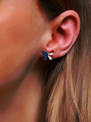 Onafhankelijkheid Dag Amerikaans Vlag Vlinder oorbellen Onafhankelijkheid Dag Amerikaans Vlag Vlinder oorbellen