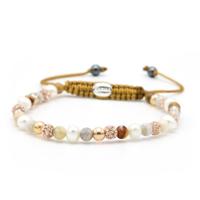 Karma Armband Spiral Lovely Brown Rosé Crystal Karma Armband Spiral Lovely Brown Rosé Crystal