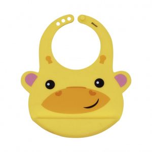 Fisher-Price slabbetje giraffe siliconen 23 x 21,5 cm geel